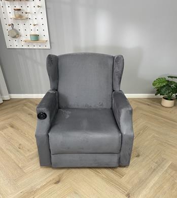 The Amanda Wing Chair - Dark Grey