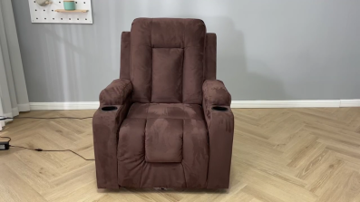 The Moorabbin Ultimate Lift Seat Chair - Fabric, Dark Brown